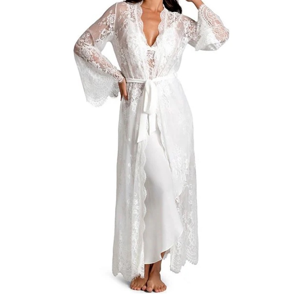 Bridal Slip & Lace Robe / Nightgown - In Bloom by Jonquil